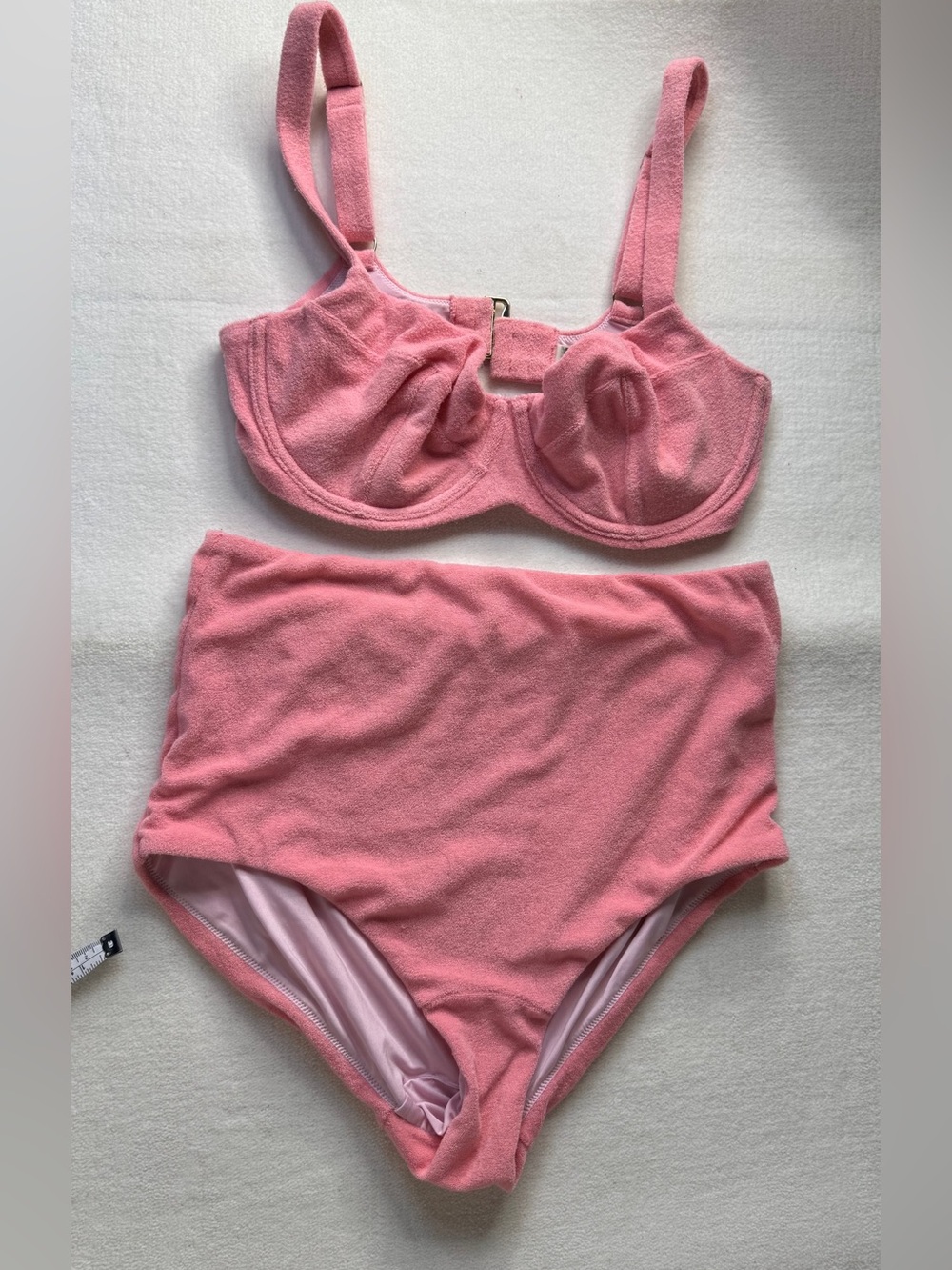 Victoria's Secret Pink Terry High-Waist Bikini SetToo 36DD Bottom Large - Picture 7 of 9